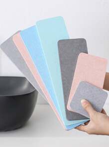 1 pieza Bandeja de tierra de diatomeas, plato de tierra de diatomeas, plato decorativo para el comedor, posavasos de tierra de diatomeas ultra absorbentes - Jabonera, bandeja para plantas y posavasos de múltiples propósitos, bandeja de secado de piedra para el baño y soporte para cepillo de dientes, bandeja absorbente de piedra de tierra de diatomeas para cocina, comedor, sala de estar, dormitorio, baño y muchos talla grande propósitos - Multicolor - Ver 5