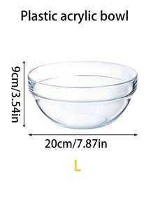 1pc Plastic Acrylic Bowl,Salad Serving Bowl,Plastic Bowl,Acrylic Transparent Salad Bowl,Clear Plastic Bowl,Commercial Plastic Anti Drop Circular Sugar Water Bowl,Vegetable And Fruit Bowl,PC Hand Washing Cup,Anti Drop Salad Bowl,Lotus Fruit Bowl - Clear - View 13