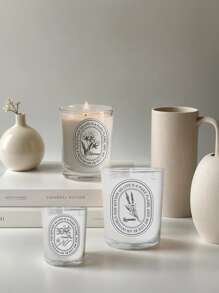 Vanilla, Lavender, Rose Glass Jar Candles, Niche Scented Candles For Home, Smokeless Fragrance Candles, Suitable For Aromatherapy, Deodorization, Meditation, Yoga, Prayer, Gifts, Stress Relief And Relaxation