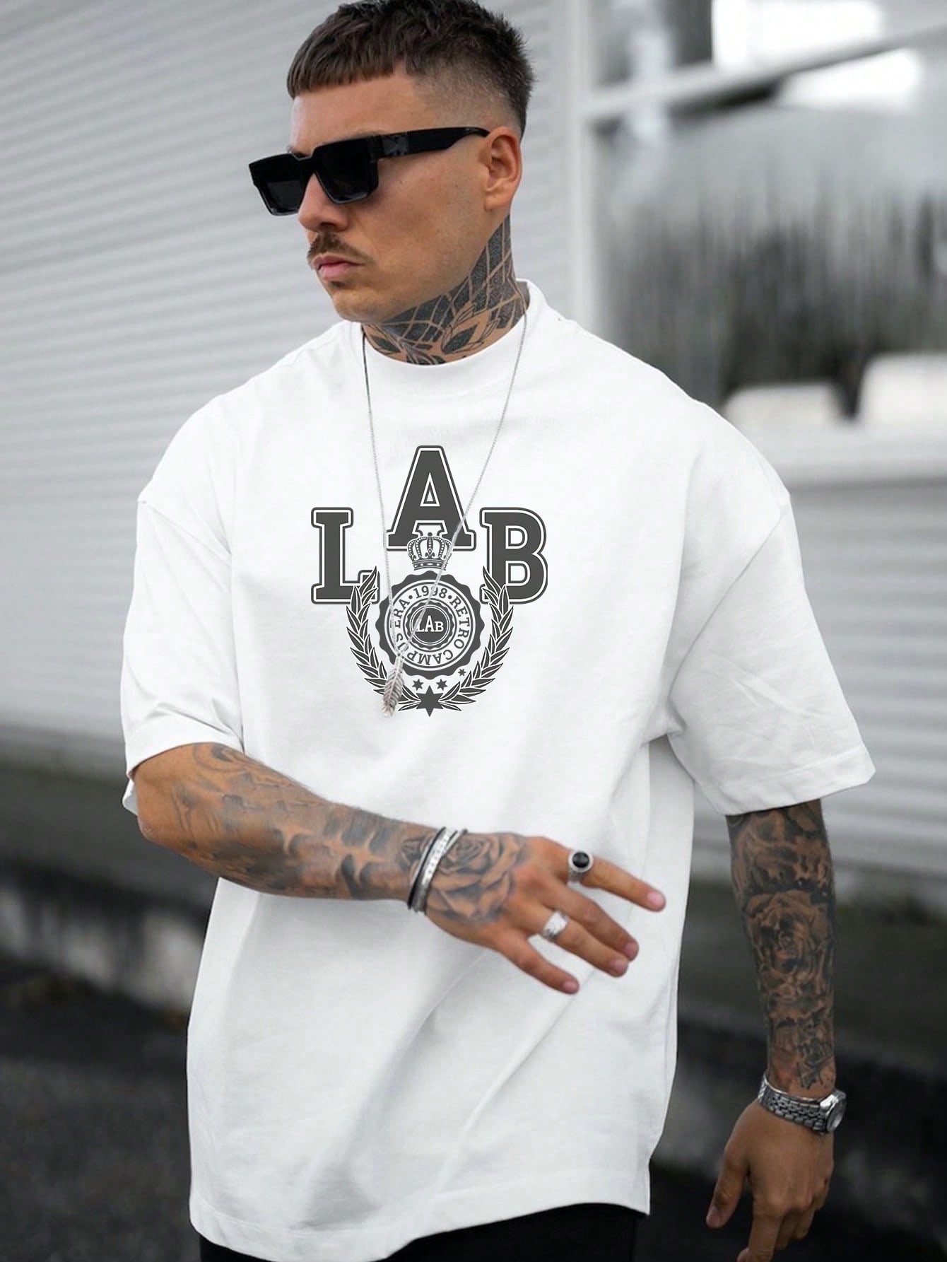 Men's Personality Printed Short Sleeve T-Shirt, Suitable For Summer, Comfortable & Breathable, Style