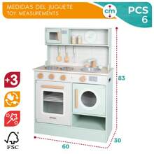 WOOMAX Wooden Kitchenette With Interactive Elements And Accessories ✅ Delivery 24/48h To Spain (Mainland) - Multicolor - View 5