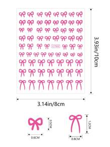 1 套：蝴蝶结贴纸、配件、玻璃杯、带手柄杯、16 盎司、24 盎司、30 盎司、40 盎司杯、可爱蝴蝶结 DIY 贴纸 - 彩色 - 查看 8