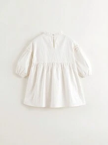 MARC&JANIE 年轻女孩优雅甜美提花荷叶边领连衣裙，春季