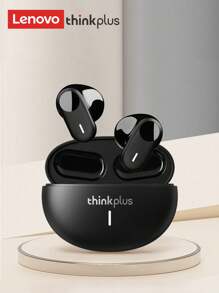 Lenovo Lenovo LP19 Bluetooth Earphones, Half In-Ear Style, Sports HiFi Surround Sound, ENC Low Latency Gaming & Music, Noise Cancelling, High-Definition Calling With Microphone, Super Long Battery Life, Wireless Earbuds For Smartphones & Tablets