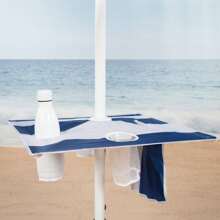 Aktive Windproof Beach Umbrella 8 Ribs 210 Cm Blue Stripes With Table ✅ Delivery 24/48h To Spain (Mainland) - Multicolor - View 7