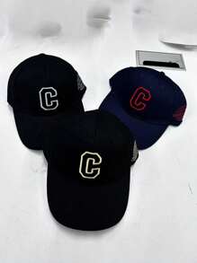 Șapcă de baseball mare, cu boruri lungi, elastice, reglabile, brodate cu literă C, unisex, respirabilă, la modă, protecție solară, potrivită pentru toate anotimpurile - Multicolor - Vizualizare 8