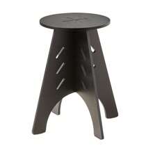 SoBuy HFBT01-K-SCH, Round Side Table Coffee Table Sofa Side Table Bedside Table Nightstand In Mortise And Tenon Structure, H48.5 X Φ30.5cm, Black - Black - View 4
