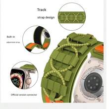 1pc Nylon Braided Strap Band Compatible With Apple Watch Ultra/Series 8/SE/7/6/5/4/3, Suitable For 9/S8/S9/S10, Outdoor Sports Hiking Wristband