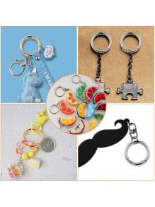 1/2pcs O-Ring Spring Clasp Hook Circle Carabiner Keychain, 1/1.25/1.5 Inch Spring Rings,Bag Accessories,Suitable For Keyrings Buckle, Bags,Purses,With Round Openings And Spring Rings