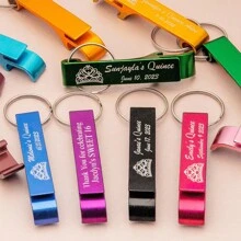 Personalized Bottle Opener Keychains - Custom Engraved Birthday Favors In Bulk, 21st 30th 40th 50th Party Supplies, Beer Openers, Unique Party Favors, Multi-Functional, Ornamental, Anti-Mold, Reusable, Adorable, High-Quality, Cute, Modern, Custom, Personalized, Unique, Ideal Gifts For Him, Ideal Gifts For Her, Her, Girlfriend, Family, Friends, Son, School Students, Workers, Kids, Dining Room, Bathroom, Living Room, Bedroom, Office, Tea Room, School, Home
