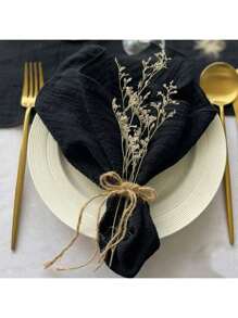 4/6/12pcs/Set 12.6*12.6 Inch Solid Color Cloth Napkins,Minimailst Design For Restaurant Home Decor,For Wedding,Cocktails,Halloween,Autumn,Thanksgiving And Daily Use - Multicolor - View 5