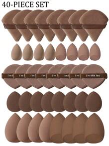 50/40/30/20/10/5pcs Makeup Kit, Including: 10 Pieces Of Liquid Makeup Sponge+10 Pieces Of Mini Liquid Makeup Sponge+10 Pieces Of Triangular Powder Puff For Loose Powder And Makeup Set+10 Pieces Of Air Cushion Powder Puff For Facial Makeup,Makeup,Cheap,Room Decor,Vanity,Travel,Bedroom,Makeup Accessories,Puff,Makeup Blender,Powder Puff,Makeup Sponge