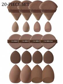 50/40/30/20/10/5pcs Makeup Kit, Including: 10 Pieces Of Liquid Makeup Sponge+10 Pieces Of Mini Liquid Makeup Sponge+10 Pieces Of Triangular Powder Puff For Loose Powder And Makeup Set+10 Pieces Of Air Cushion Powder Puff For Facial Makeup,Makeup,Cheap,Room Decor,Vanity,Travel,Bedroom,Makeup Accessories,Puff,Makeup Blender,Powder Puff,Makeup Sponge