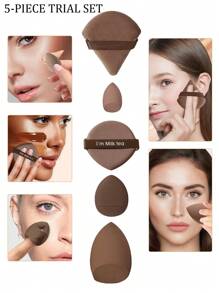 50/40/30/20/10/5pcs Makeup Kit, Including: 10 Pieces Of Liquid Makeup Sponge+10 Pieces Of Mini Liquid Makeup Sponge+10 Pieces Of Triangular Powder Puff For Loose Powder And Makeup Set+10 Pieces Of Air Cushion Powder Puff For Facial Makeup,Makeup,Cheap,Room Decor,Vanity,Travel,Bedroom,Makeup Accessories,Puff,Makeup Blender,Powder Puff,Makeup Sponge