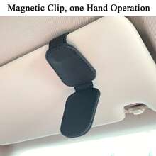 Étui à lunettes multifonctionnel pour voiture, clip magnétique pour lunettes de soleil, clip pour ticket