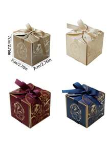 10pcs/Pack Luxury Golden Foil Boxes, Party Favors Gifts Wedding Decorations