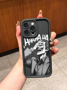 1 pieza Funda de teléfono con acabado mate de payaso inglés compatible con iPhone 16, 15 Pro Max, 14 Plus, 13, 12, 11, XS, XR, X, 7, 8, SE 2020, 2022 Cubierta protectora resistente al agua, a los golpes y a los arañazos