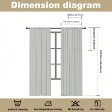 1 rèm cách âm và cản sáng, nhiều kích cỡ, thiết kế dây kéo, cách nhiệt và chống tia UV, bảo vệ sự riêng tư, thích hợp cho phòng ngủ, phòng khách, phòng học, rèm cửa theo phong cách hiện đại và tối giản - Màu xanh đậm 27D - Xem 3