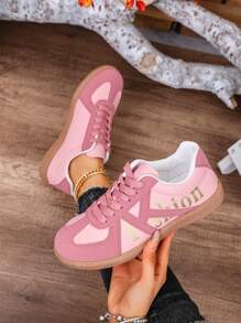 Scarpe sportive da donna, primavera e autunno 2025, sneaker casual con lacci, leggere e traspiranti