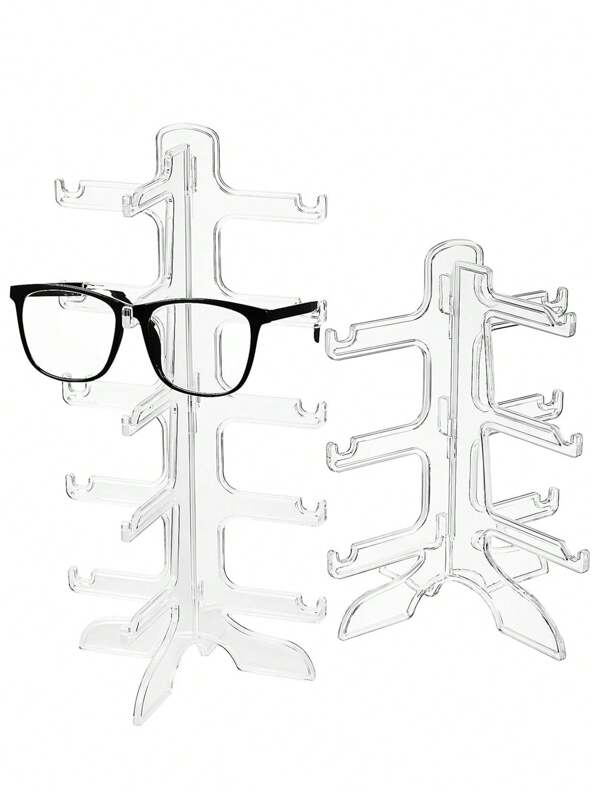 2 peças de suportes para óculos de sol, suporte para óculos de sol, suporte para óculos de 5 camadas, suporte transparente para óculos para armazenamento e exibição de óculos, festa de revelação de gênero, perfeito para aniversários, casamentos, festas, o presente perfeito para colegas, amigos e familiares, volta às aulas