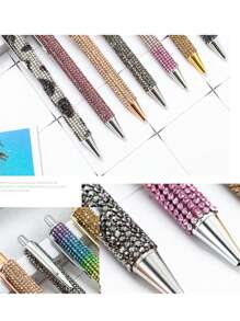 水钻金属圆珠笔，时尚创意金属笔，留言簿签名笔，办公学习创意笔，返校及课堂礼物佳选，闪亮水晶钻石笔，女士办公会议生日婚礼礼物
