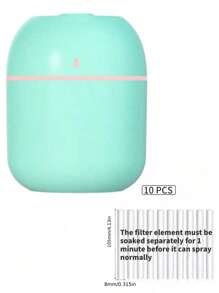 RAF 1 Multi Color Ambient Light Portable Mini Humidifier And Fragrance Diffuser USB Power, Vehicle And Household Dual Spray, Capacity 7.04oz/220ml (Excluding Essential Oil),Umidificador De Ar
