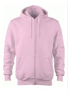 Comfortable Men's And Women's Zipper Sweatshirt - 淺粉色 - 查看 1
