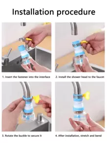 1/2/3pcs, Multi-Color Faucet Sprayer Head With Rotatable Nozzle & Extendable Filter - Splash-Proof Kitchen & Bathroom Accessory, Easy Install(Random Color And Style)