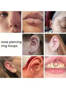 IRONBOX 1pc 16G Surgical Steel Hinged Clicker Septum Nose Rings Hoop Helix Cartilage Daith Tragus Earrings Body Piercing Jewelry