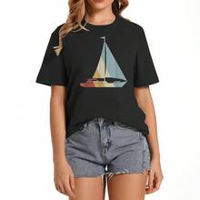 Sailing Retro Style Vintage T-Shirt, 220g Pure Cotton, Casual Crew Neck, Perfect For Chill Days, Social Events, And Outings.