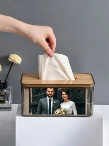 Custom Photo DIY Pattern Creative Paper Box DIY European Desktop Storage Box Home Wooden Napkin Box Multi-Functional Storage Box, Suitable For Holiday Gift Festival/Father Day/Thanksgiving/Teacher's Day/Valentine's Day Gift, Suitable For Office, Bathroom, Bedroom, Living Room, Tea Room, Coffee Table, Living Room Outdoors, Etc.