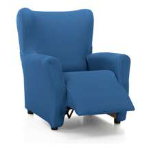 Ecommerc3 Relax Chair Cover Complete Protection And Easy To Put On - Complete Relax Chair Cover Non-Slip And Super Adjustable - Realx Chair Cover Comfortable And Extra Soft Fabric 100% Made In Spain - Blue - 查看 1
