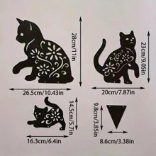 Estatuas y estacas de decoración de jardín metálicas con motivos de gato, perro, gatito, pollo aptas para exterior, resistentes al agua y al óxido, para decoración de jardín y césped, ideales como decoraciones para Día del Padre, Día de la Madre, San Valentín, Navidad, bodas, aniversarios, graduaciones y regalos de inauguración de casa.