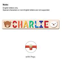 Customized Personalized Name Puzzle Board, Christmas Gift, Name Puzzle, First Birthday Gift, Unique Name Puzzle Board, Baby Boy Or Girl Early Education Toy, 3D Letter Puzzle Toy, Customized Baby Name - Multicolor - View 20