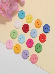 50-Pack Premium Resin Buttons - 7.5mm To 25mm Assorted Sizes, Colorful Two-Hole Plastic Buttons For DIY Crafts, Sewing, Shirts, Suits - White, Red, Black, Beige - For Crafters & DIY Enthusiasts - Perfect Gift For Sewing Lovers