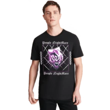 Playera Frase People Nightmare La pesadilla de la gente Dark Aesthetic - Negro - Ver 1