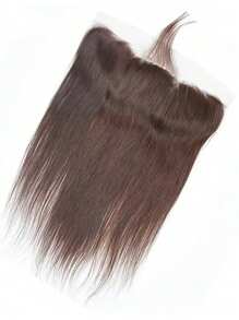 13x4 Transparent Lace Frontal Chocolate Brown Color Brazilian Straight Frontal Closure Human Hair Unprocessed Virgin Ear To Ear Lace Frontal Human Hair Pre Plucked With Baby Hair #4 Color - S4 - View 4