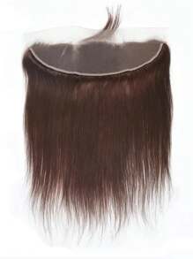 13x4 Transparent Lace Frontal Chocolate Brown Color Brazilian Straight Frontal Closure Human Hair Unprocessed Virgin Ear To Ear Lace Frontal Human Hair Pre Plucked With Baby Hair #4 Color - S4 - View 5