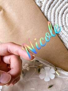 10pcs Custom Personalized Gold Name & Text Stickers, Provide Various Fonts & Rainbow Gold Effect, Available In S/M/L Sizes, Up To 10 Letters, Showcase Your Cool Personalized, Suitable For School, Water Bottles, Notebooks, Laptops, Study Supplies, Office, Great Gift For Yourself, Son, Daughter, Friends, Couples, Back To School For Teens,Multi-Functional,Ornamental,Letter,Stylish,Modern,Colorful,Cute,Adorable,Casual,Custom,Personalised,Unique,Customized,Ideal Gifts For Him,Ideal Gifts For Her