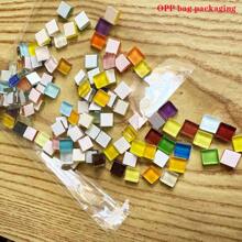 100 pezzi Di Tessere Mosaico In Ceramica E Vetro Fai Da Te, Materiali Decorativi Artigianali, Cristalli Colorati, Regalo Per Interazione Genitore-Figlio