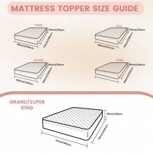 JustLet Quilted Mattress Topper Mattress Topper Mattress Protector Extra Thick Mattress Pad Cover Fluffy Mattress Cover Machine Washable
