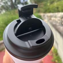 1pc Simple Portable Fashionable 350ML Stainless Steel Vacuum Insulated Coffee Cup Back To School - Multicolor - View 3