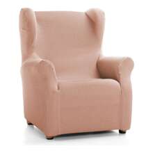 Ecommerc3 Housse de Protection Complète pour Coussin Rond et Facile à Installer - Housse Antidérapante et Super Ajustable pour Coussin Rond - Coussin Rond en Tissu Confortable et Ultra Doux 100% Fabriqué en Espagne - Rose bonbon - Voir 1
