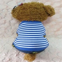 Fashionable Spring/Autumn Multi-Color Striped Pet Dog 4-Leg Casual Denim Jumpsuit