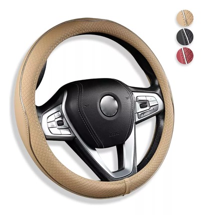 Vmingo High-End Chrome Edge Steering Wheel Cover Round Shape 38cm