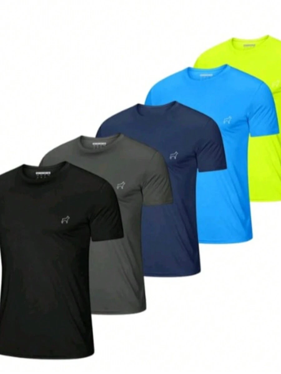 Kit 4ps DRY FIT MESH T-SHIRT Kit 4ps S,M,L,XL,G1,G2,G3,Colors And Styles Sold Randomly - Multicolor - View 1