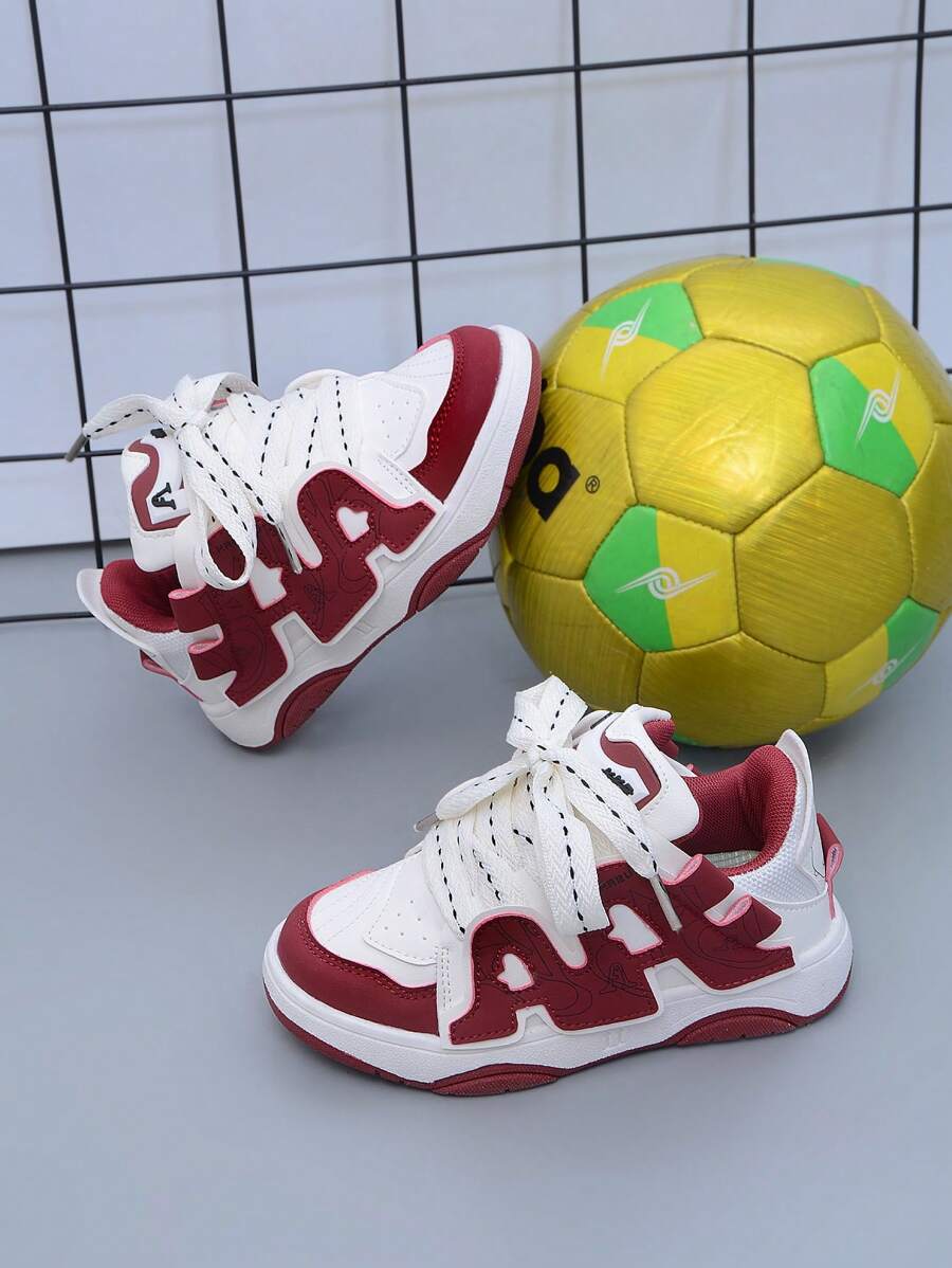 New Graffiti Soft Bottom Breathable Anti-Slip Fashionable Cute Children Sports Shoes, Skateboarding Sneakers, Casual Shoes With Precise Fitting Craft For Stable Foot