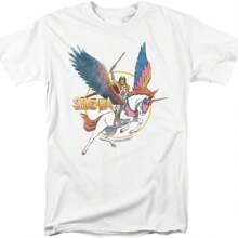 She-Ra And Swiftwind Unisex Adult T Shirt - 白色 - 查看 1