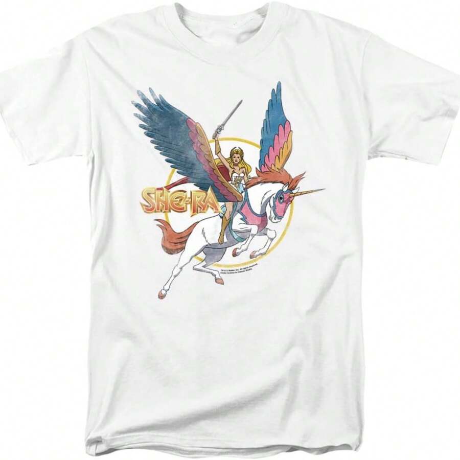 She-Ra And Swiftwind Unisex Adult T Shirt - 白色 - 查看 1