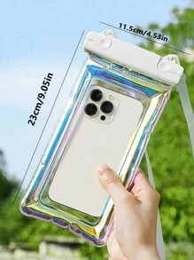 1pc/2pcs/3pcs/4pcs/5pcs/1set Floating Laser Waterproof Bag, Touch Screen Waterproof Phone Case For Swimming, Water Park, Rafting, With Air Cushion, Suitable For Water Sports & Rafting Gear Storage - Multicolor - View 11